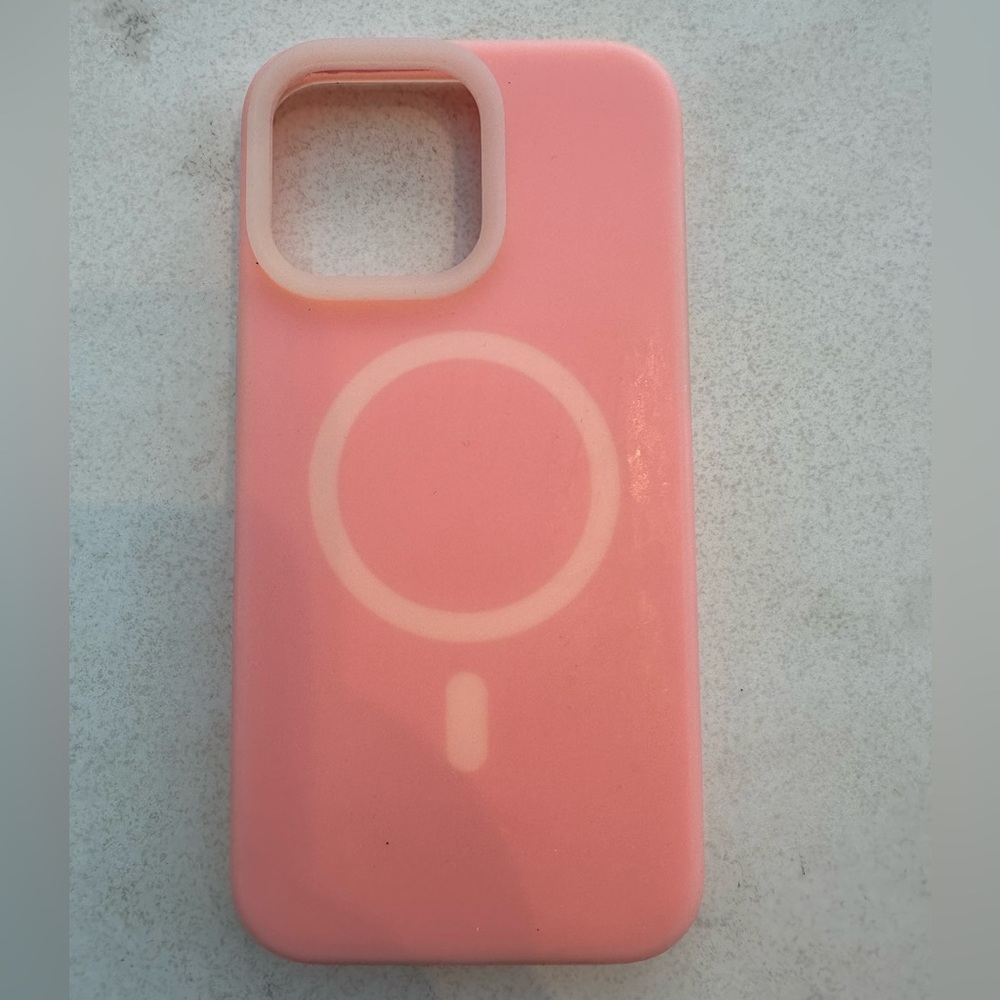 Pink Silicone Phone Case for iPhone 14 Pro Max